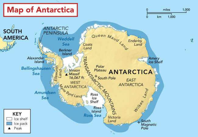 map of Antarctica