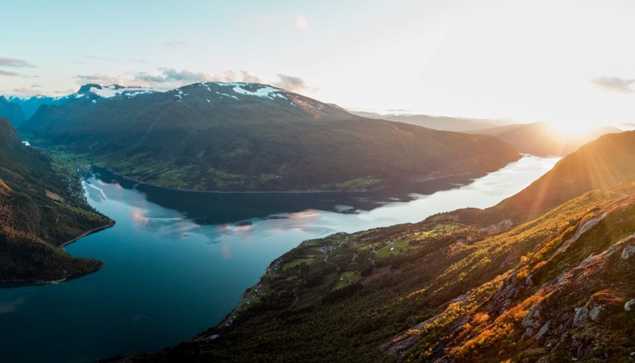Nordfjord sunset Norway